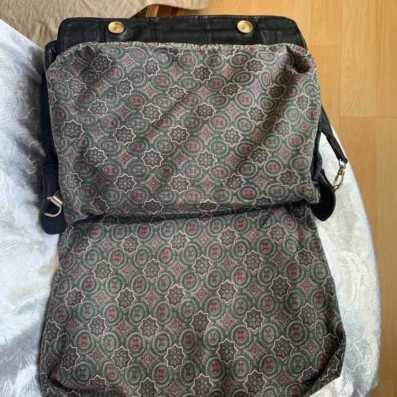 Vintage Creazioni Italy Large Black Genuine Leather Bag - Picture 13 of 14